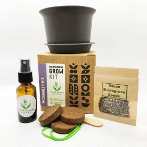 grow mixed microgreens at home with grow kit